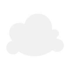 Cloud icon in flat color style