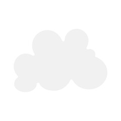 Cloud icon in flat color style
