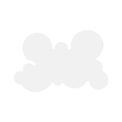 Cloud icon in flat color style