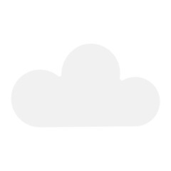 Cloud icon in flat color style
