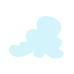 Cloud icon in flat color style