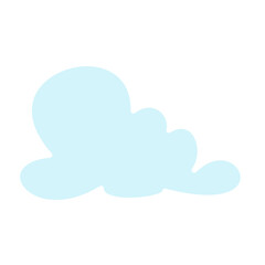 Cloud icon in flat color style