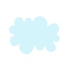 Cloud icon in flat color style