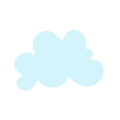 Cloud icon in flat color style