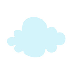 Cloud icon in flat color style