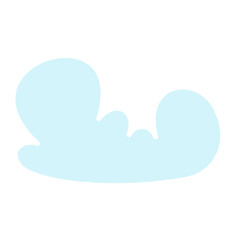 Cloud icon in flat color style