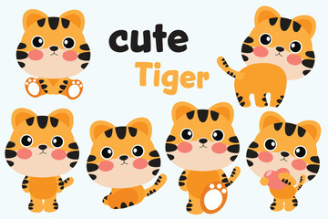 Cute Cartoon Tiger Illustration