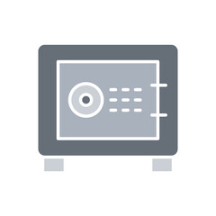 Safety box icon in flat color style