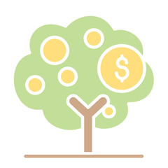 Perk icon in flat color style