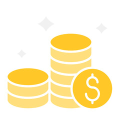 Rich icon in flat color style