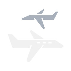 Aviation icon in flat color style