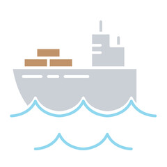 Cargo icon in flat color style