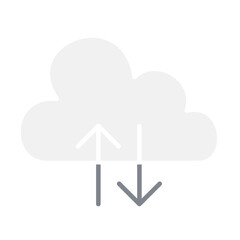 Cloud Computing icon in flat color style