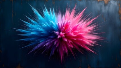 Obraz premium Vibrant color explosion on a dark textured background