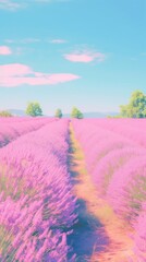 Obraz premium Lavender field outdoors blossom nature.