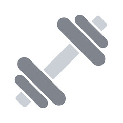 Dumbbells icon in flat color style