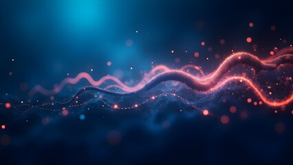 Fototapeta premium A conceptual art piece of AI neural networks visualized with glowing lines