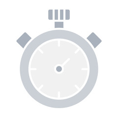 Stopwatch icon in flat color style