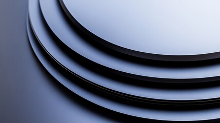 Elegant Blue 3D Render: Abstract Minimalist Product Mockup Display. AI Generated