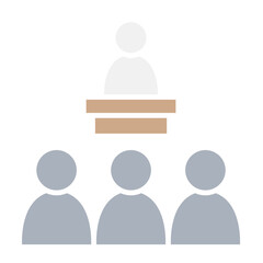 preacher man icon in flat color style