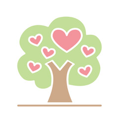 Charity concept icon in flat color style