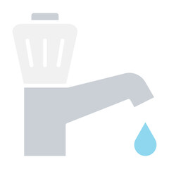 faucet icon in flat color style