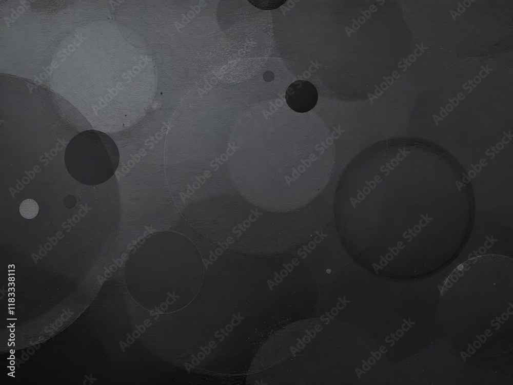 Poster abstract dark circular pattern with overlapping shadows and light variations