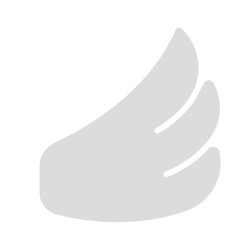 Wing icon in flat color style