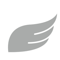 Wing icon in flat color style