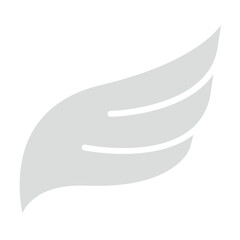 Wing icon in flat color style