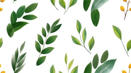 Modern pattern of palm leaves and vibrant flowers, perfect for tropical-themed designs and decor.