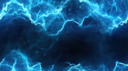Fototapeta premium Vibrant Blue Lightning Plasma: A Stunning Display of Electric Energy and Dynamic Movement