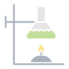 Experiment icon in flat color style