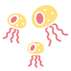 bacteria icon in flat color style
