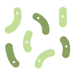 bacteria icon in flat color style