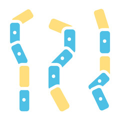 bacteria icon in flat color style