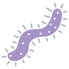 Bacteria icon in flat color style