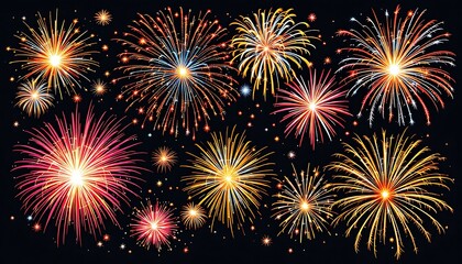 Fototapeta premium Spectacular Night Fireworks Display