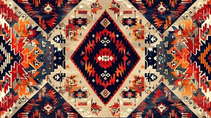 Turkish kilims pattern wallpaper