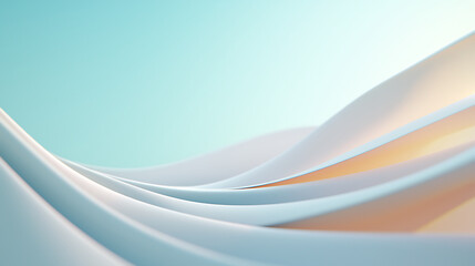 Obraz premium Soft flowing waves in pastel colors create serene and calming atmosphere
