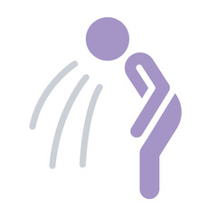 Vomit icon in flat color style