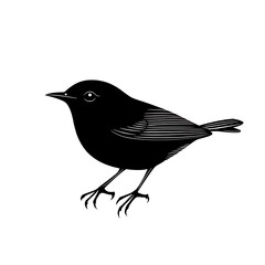 Obraz premium Detailed Line Art Illustration of a Cute Bird