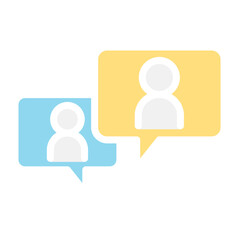 work from home icon in flat color style