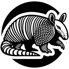 Armadillo Sketch Illustration.