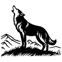 Wolf Roar Illustration.