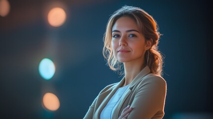 Fototapeta premium Keynote Speaker Discussing Engineering and Digital Transformation at a Conference