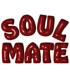 3d soulmate lettering