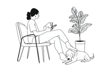 Vector Art of Modern Workspaces Man business working at his desk with a laptop and surrounded by office decor vector design  Art & Illustration