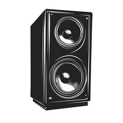 Simple Illustration of a Modern Sound Speaker