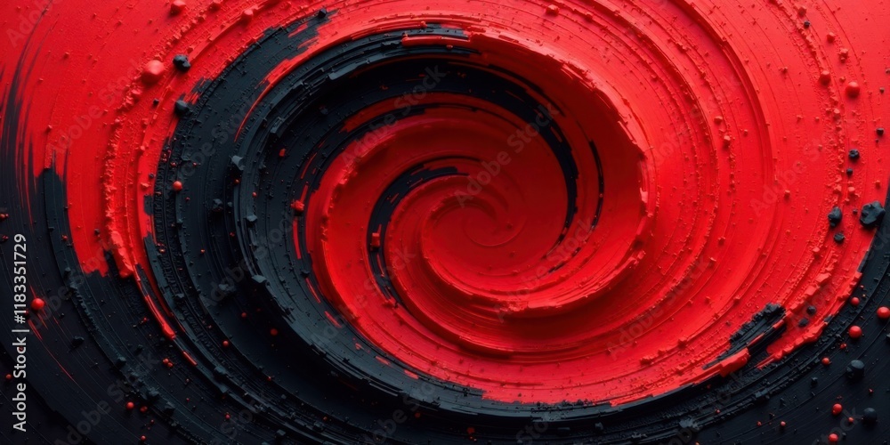 Leinwandbilder abstract red and black swirling vortex of deep texture and intense color